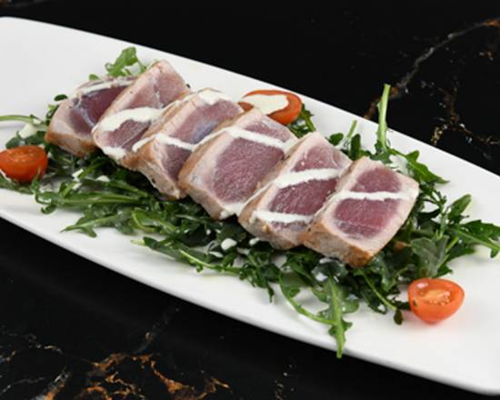 Order Sesame Seared Ahi food online from Simms Steakhouse store, Golden on bringmethat.com