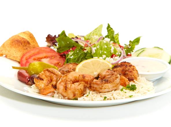 Order Grilled Shrimp Feast food online from Taziki Mediterranean Cafe store, Auburn on bringmethat.com