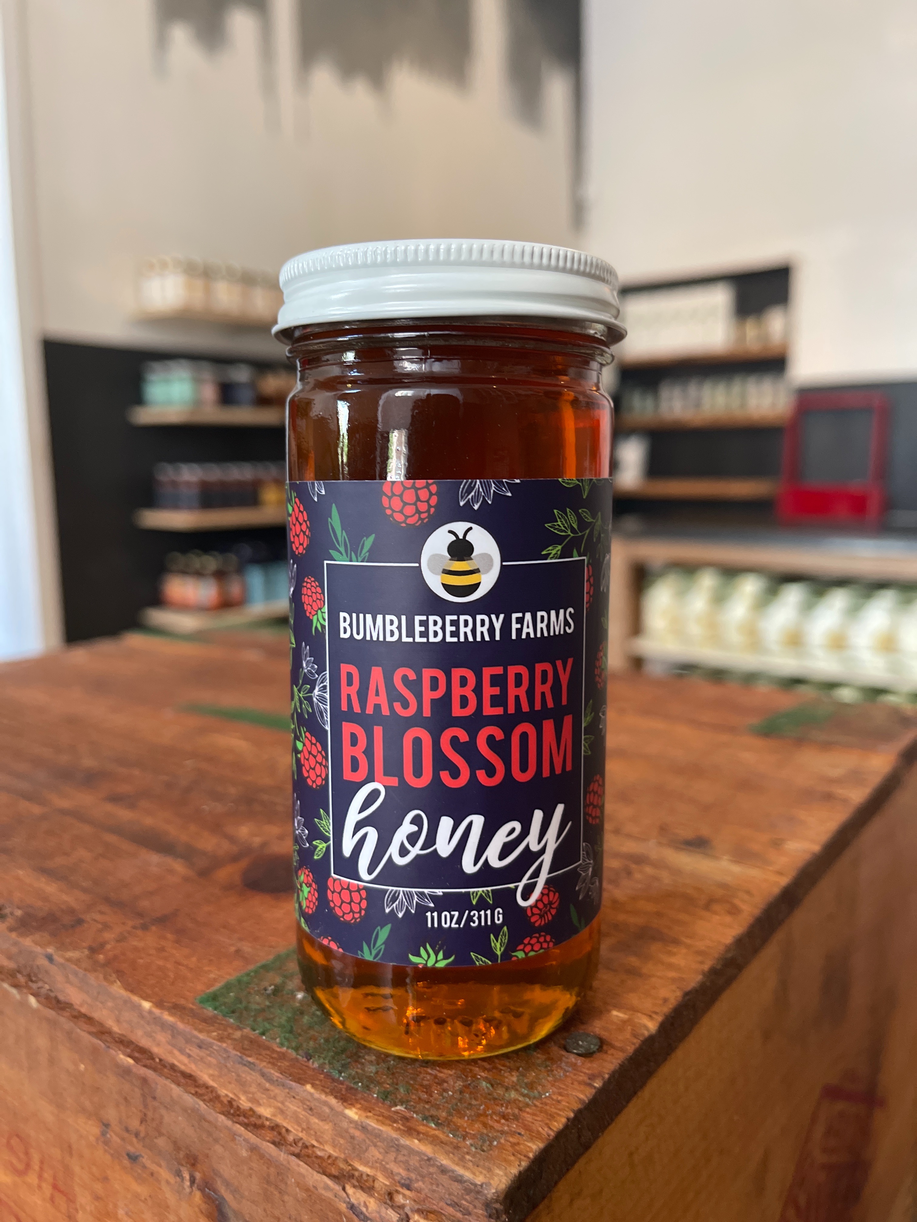 Order Bumbleberry Farms - Raspberry Blossom Honey food online from DC Noodles store, Washington on bringmethat.com