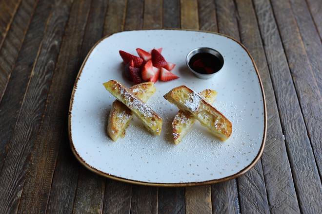 Order Kids Housemade French Toast Dippers food online from Lazy Dog Restaurant & Bar store, Naperville on bringmethat.com