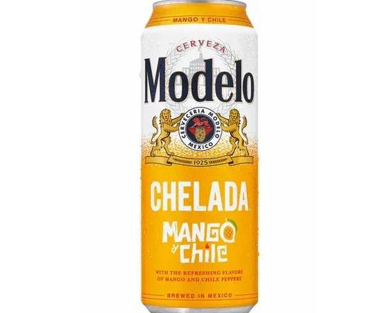 Order Modelo Chelada Mango y Chile 24 Oz. food online from Windy City Liquor Market store, El Cajon on bringmethat.com