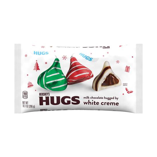 Order HERSHEY'S HUGS Milk Chocolate Hugged by White Creme Candy, Christmas, 10.1 oz, Bag food online from CVS store, SOUDERTON on bringmethat.com