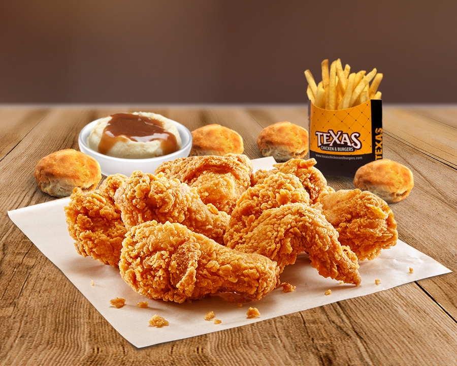 Order 8 Pc Chicken w/ 2 Signature Side's & 4 Biscuit's food online from Texas Chicken & Burgers store, New York on bringmethat.com