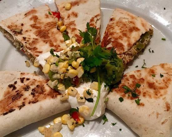 Order Smoked chicken & hatch green chile quesadillas food online from Agave Restaurant store, Atlanta on bringmethat.com