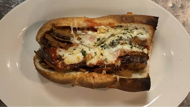 Order Eggplant Parm Sandwich food online from Celestinos Ny Pizza & Pasta store, Rocklin on bringmethat.com