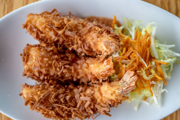 Order Jumbo Coconut Prawns food online from Moonraker Mobile store, Pacifica on bringmethat.com