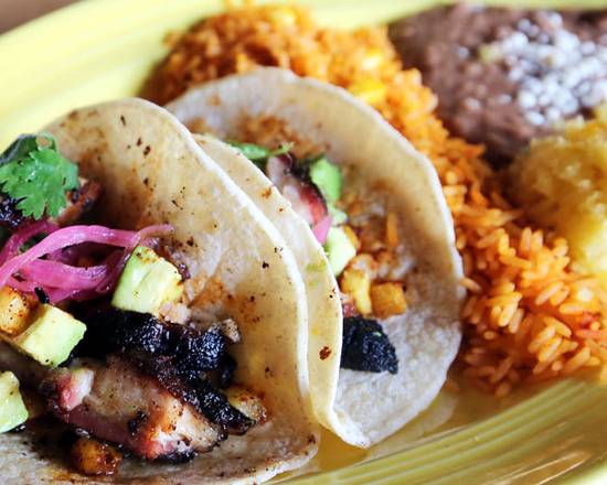 Order Pork Belly Tacos food online from Que Pasa Cantina store, Rapid City on bringmethat.com