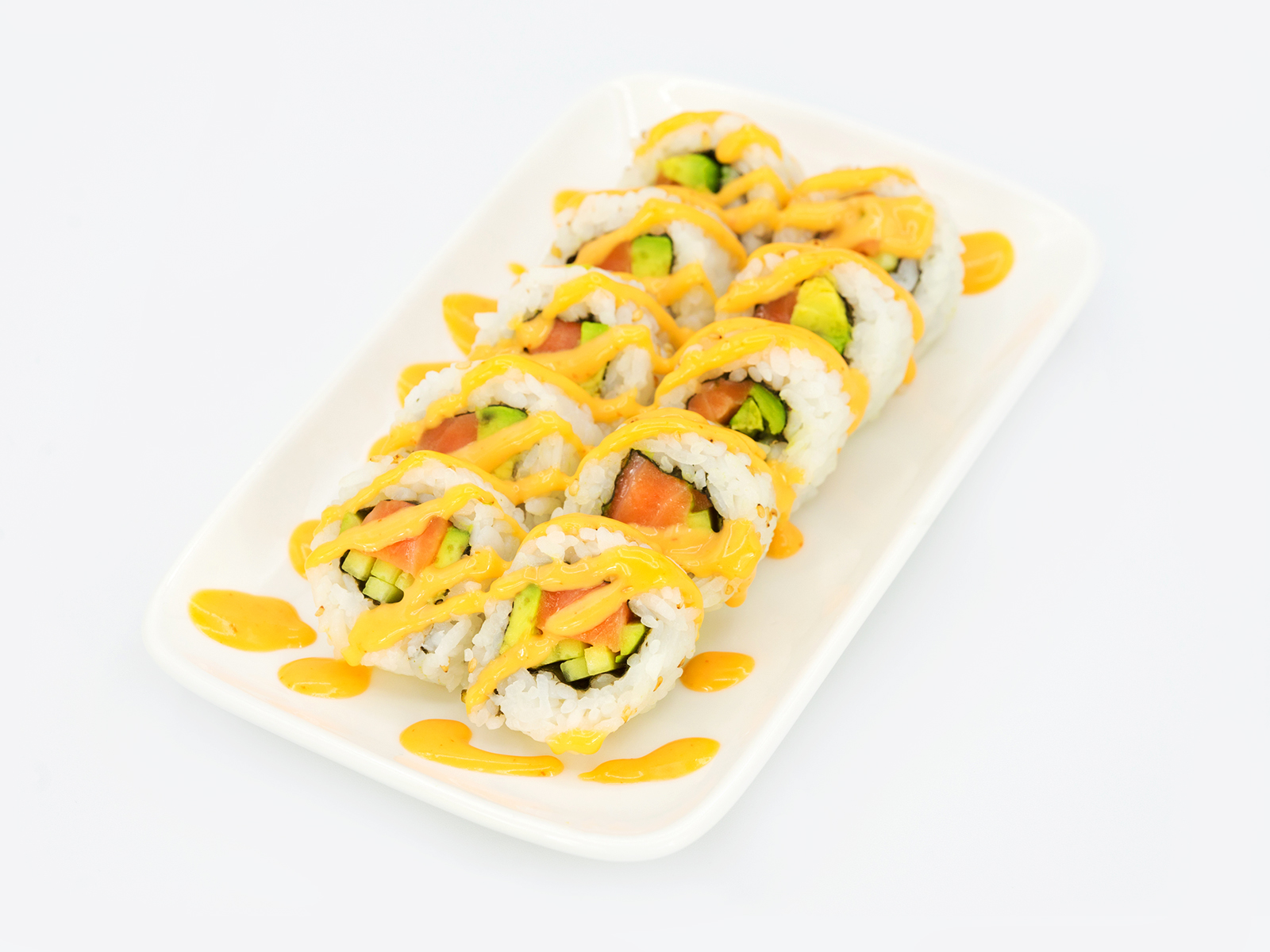Order Spicy Salmon Roll food online from Premier Sushi store, Oregon City on bringmethat.com