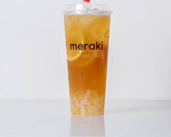 Order Passionate Citrus Tea With Lychee and Aloe food online from Meraki Tea Bar store, Seattle on bringmethat.com