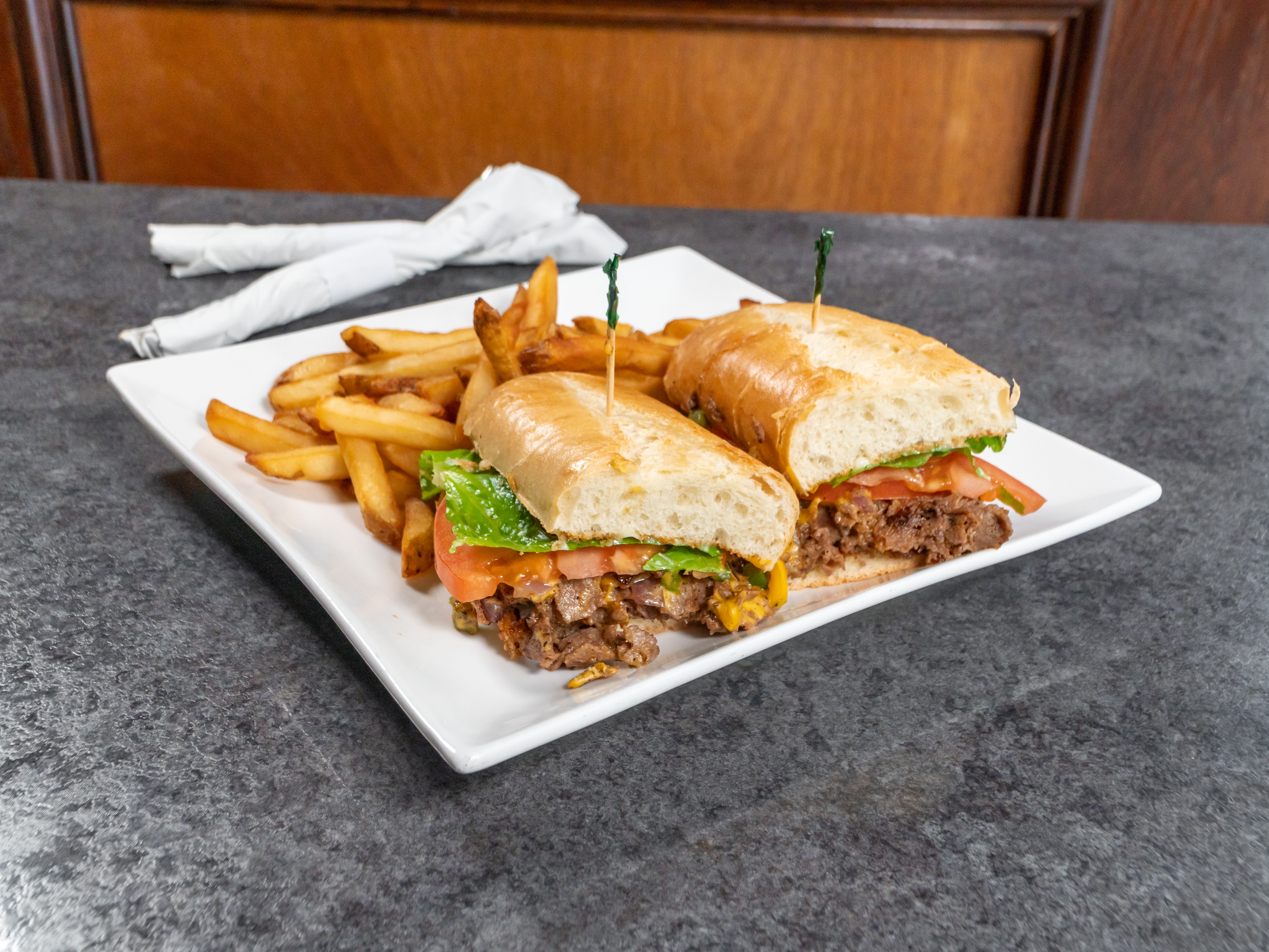 Order Exchange Steak and Cheese Sandwich food online from The Exchange Saloon store, Washington on bringmethat.com