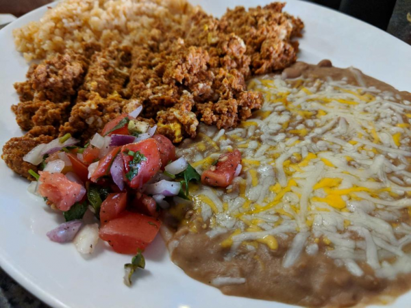 Order Huevos con Chorizo food online from Lino's Mexican Cuisine store, Bakersfield on bringmethat.com
