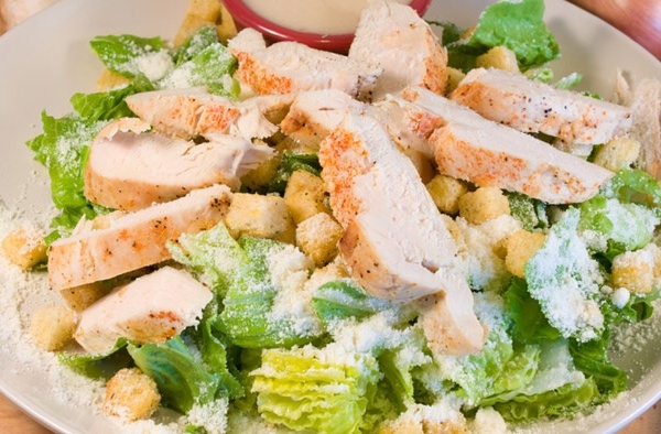 Order Grilled Chicken Caesar Salad food online from Ameci Pizza store, Fillmore on bringmethat.com
