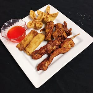 Order 57. Four Happiness Tray  food online from Red Pepper Chinese Restaurant store, Lawrence on bringmethat.com