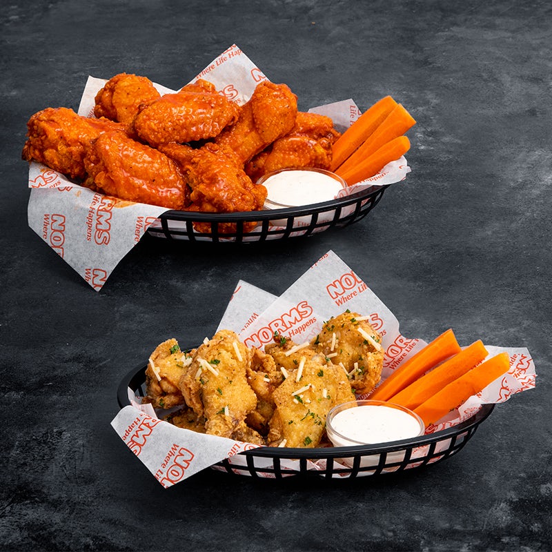 Order CHICK’N WINGS! (2 LB) food online from Norms store, Riverside on bringmethat.com