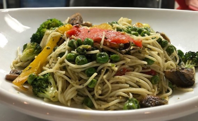 Order Veggie Pesto Pasta food online from Full Circle Cafe store, Anderson on bringmethat.com
