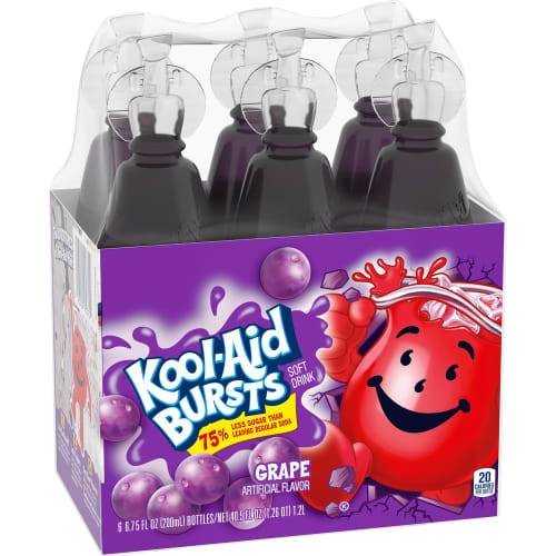 Order Kool-Aid · Bursts Grape Soft Drink (6 x 6.7 fl oz) food online from Mesa Liquor store, Mesa on bringmethat.com