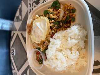 Order Pad Kra Pow-Kai Dao food online from Thai Style store, Carlsbad on bringmethat.com