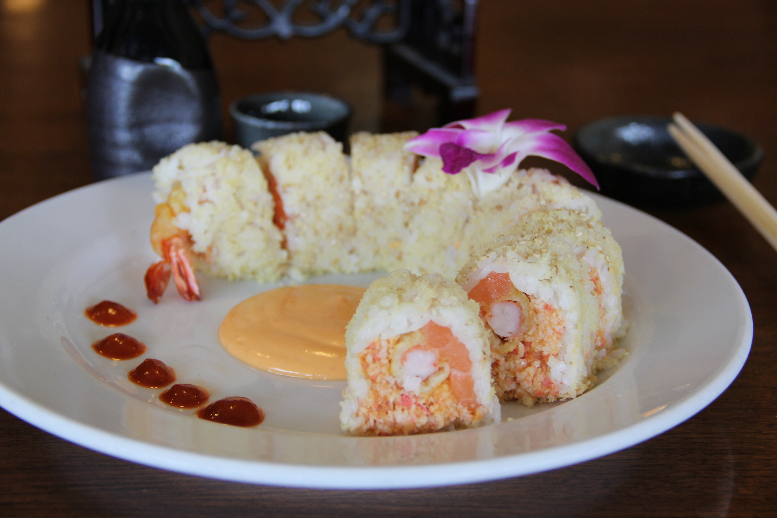Order Pink Panther Roll food online from Tomomi Sushi store, Alhambra on bringmethat.com