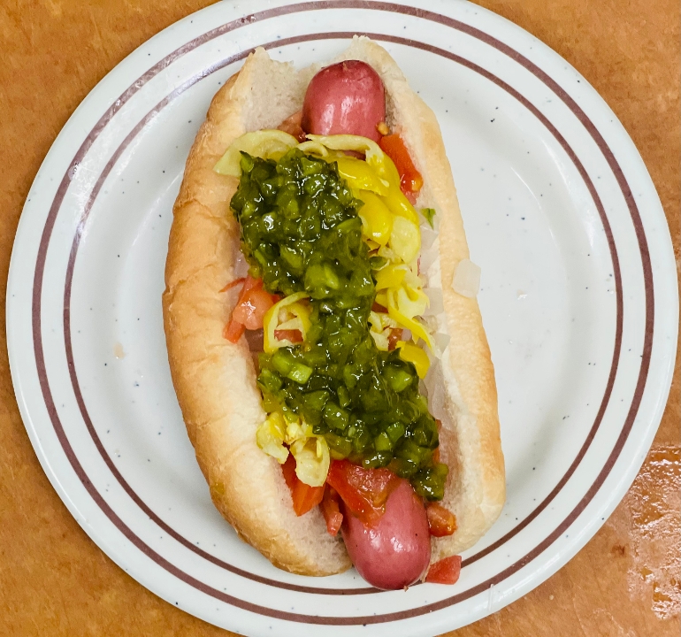 Order CHICAGO DOG food online from Leo's Coney Island store, Livonia on bringmethat.com