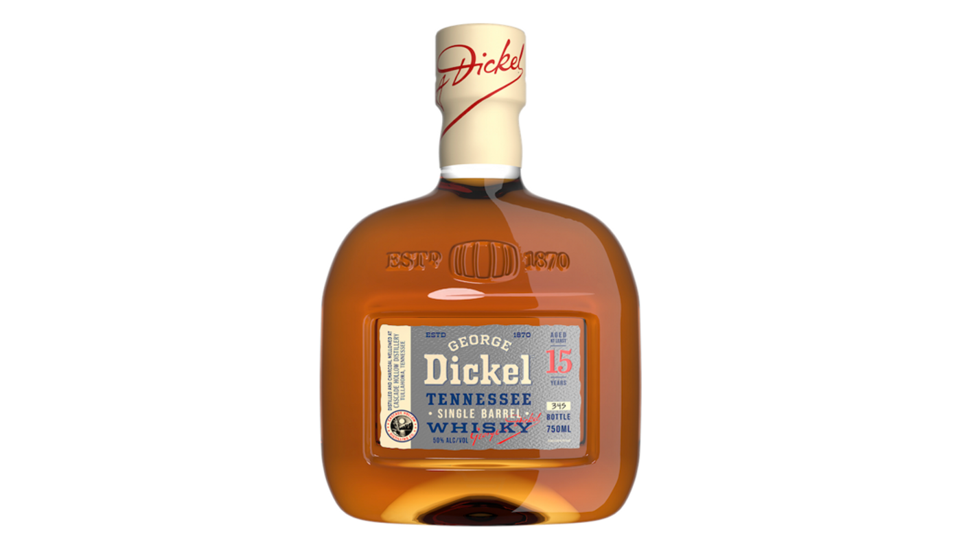 Order George Dickel Single Barrel 15 Year Tennessee Whiskey 750ml Bottle food online from Liquor Palace store, Burbank on bringmethat.com