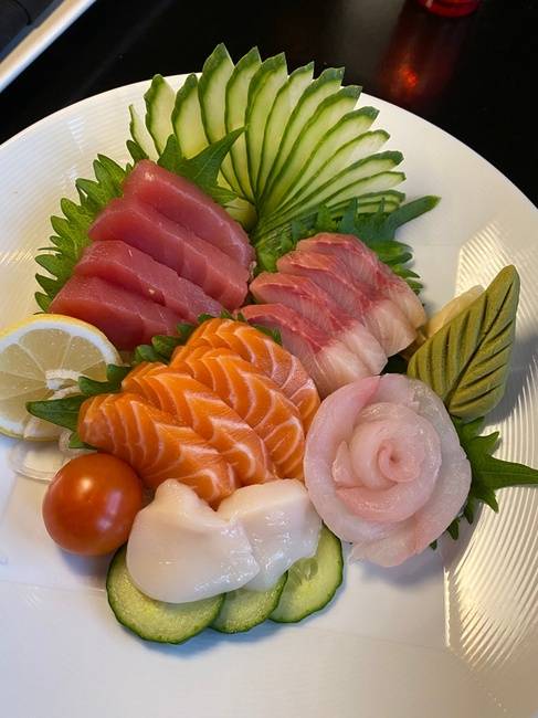Order Assorted Sashimi 18 pc food online from Bamboo Restaurant store, Southampton on bringmethat.com