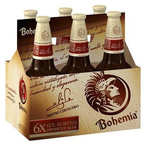 Order Bohemia Bottles - 12 oz Bottles/6 Pack food online from Bottle Shop & Spirits store, Los Alamitos on bringmethat.com