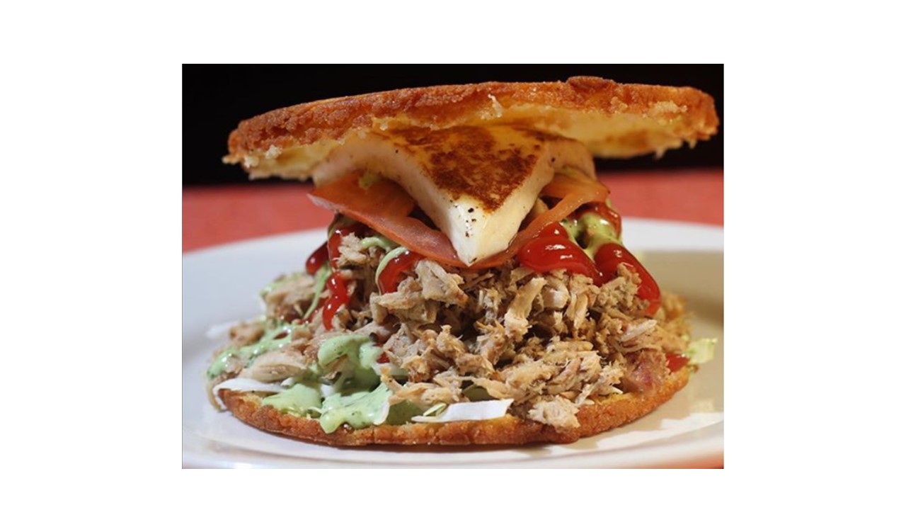 Order Fried Special Arepa food online from Sabor Caribe store, Memphis on bringmethat.com