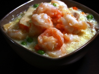 Order 54. Shrimp with Lobster Sauce food online from Chef Ming's Kitchen store, Beverly Hills on bringmethat.com