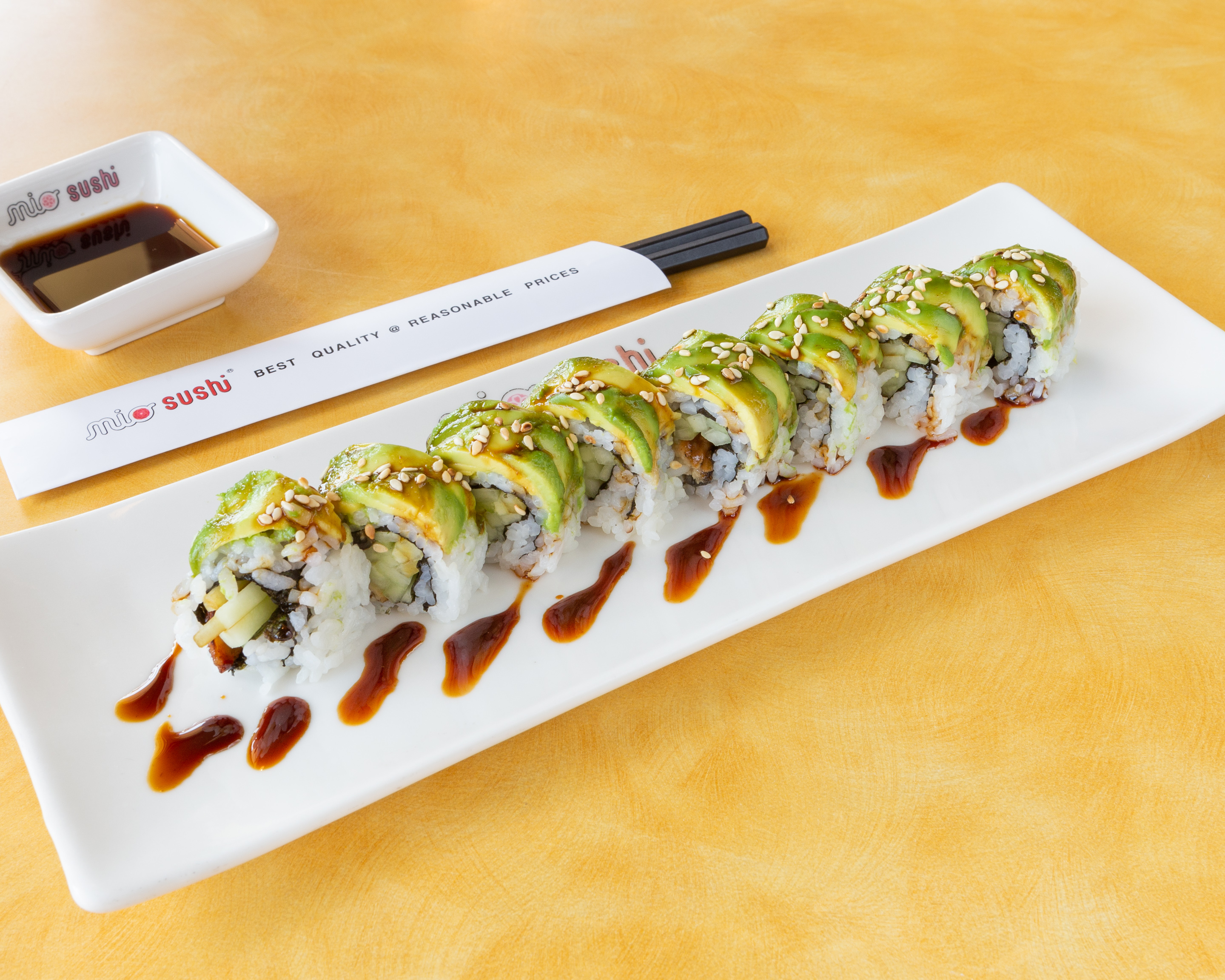 Order Caterpillar Roll food online from Mio Sushi store, Bend on bringmethat.com