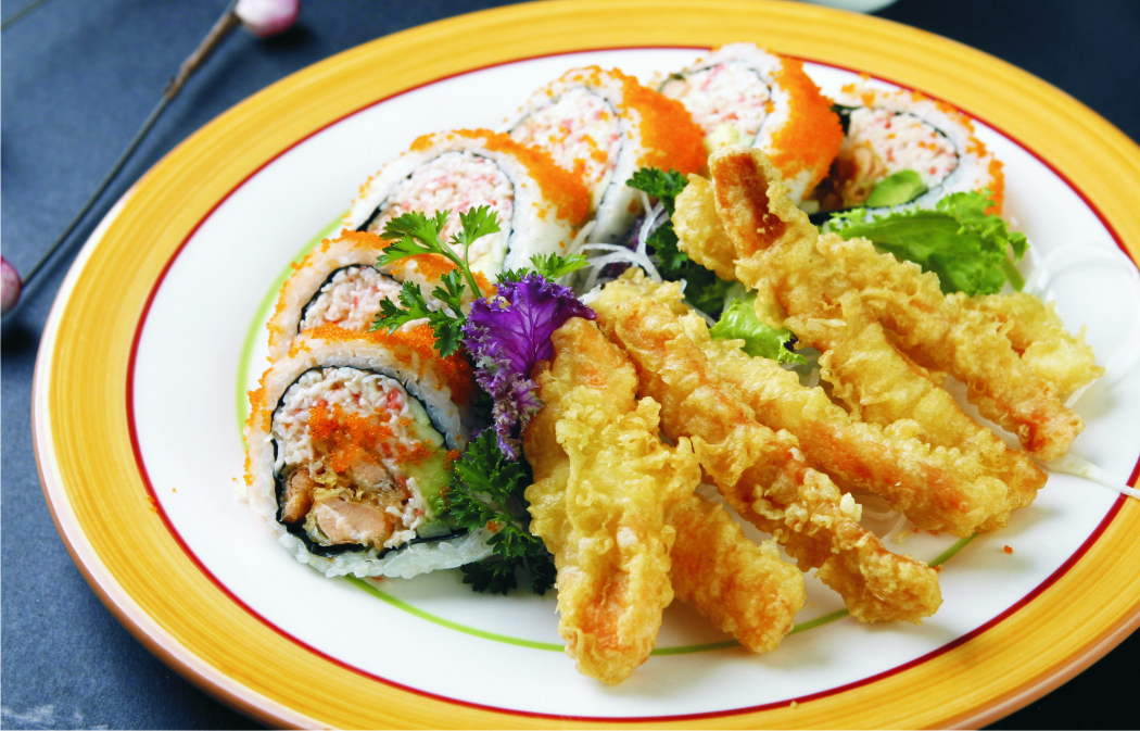 Order 6. Calamari Tempura Roll food online from I Love Sushi store, Santa Clarita on bringmethat.com