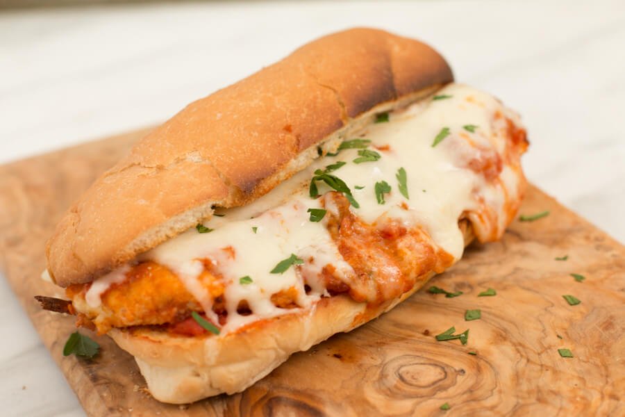 Order Chicken Parm Sandwich food online from Salamones Italian Pizzeria And Restaurant store, Cherry Valley on bringmethat.com