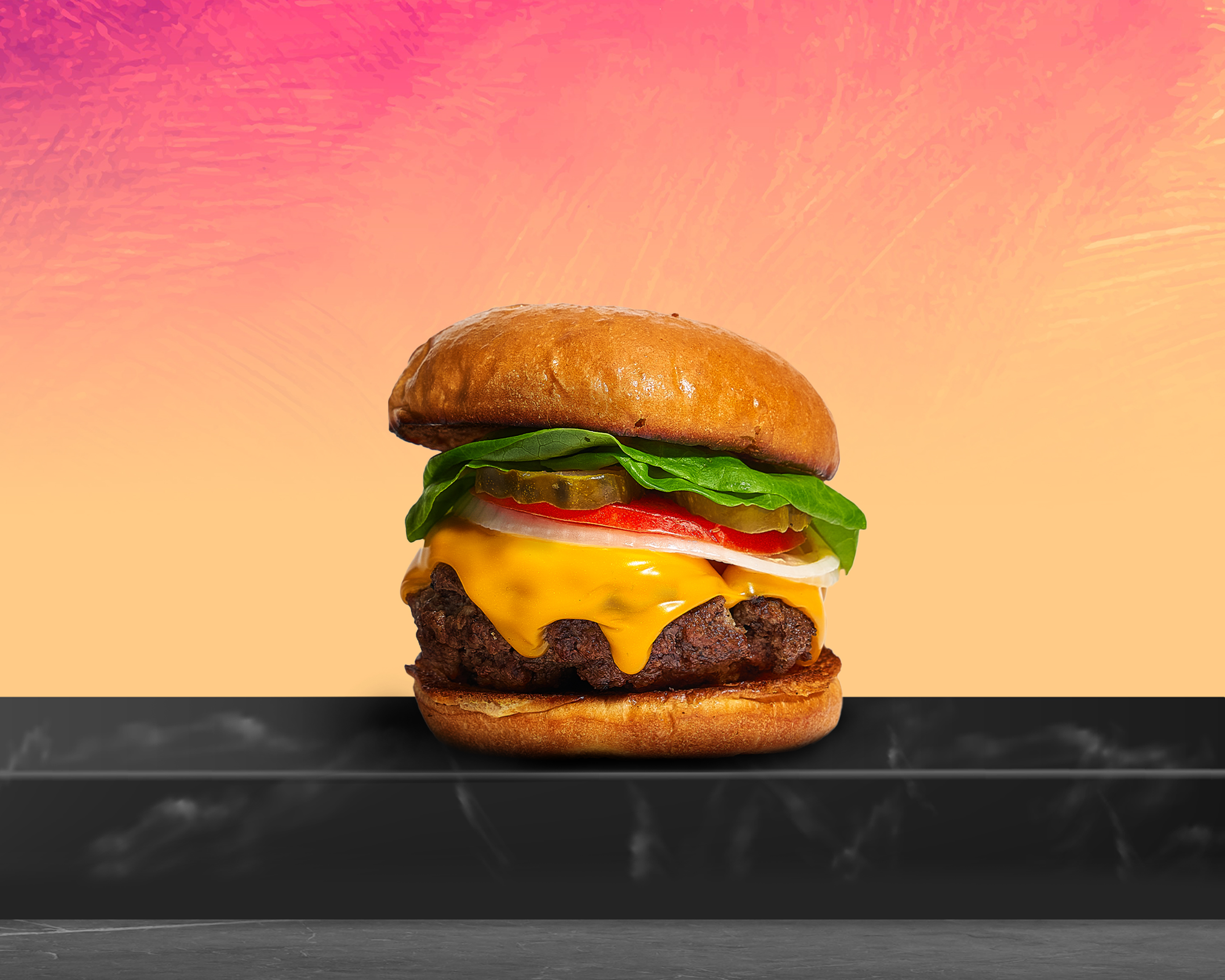 Order Cheese The Day Burger food online from Grill Me Burgers store, Long Beach on bringmethat.com
