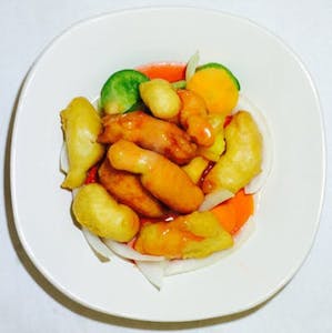Order R14. Sweet & Sour Chicken food online from Peking Express store, Grandview on bringmethat.com
