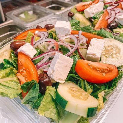 Order Greek Salad food online from Spartan Gyros store, Williamsburg on bringmethat.com