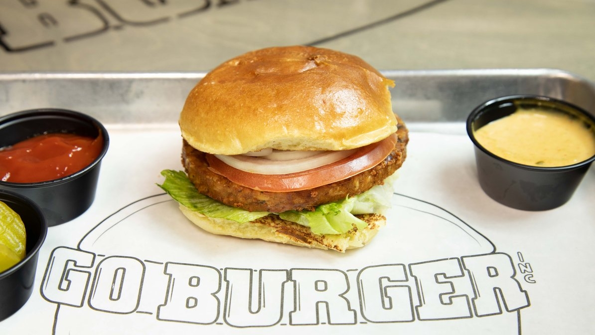 Order Veggie Burger food online from Go Burger store, Mount Sinai on bringmethat.com