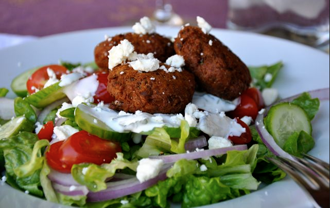 Order Falafel Salad food online from Steve's Greek Cuisine store, Boston on bringmethat.com