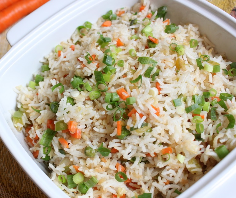 Order Vegetable Fried Rice food online from Dwaraka Curry Point store, Frisco on bringmethat.com