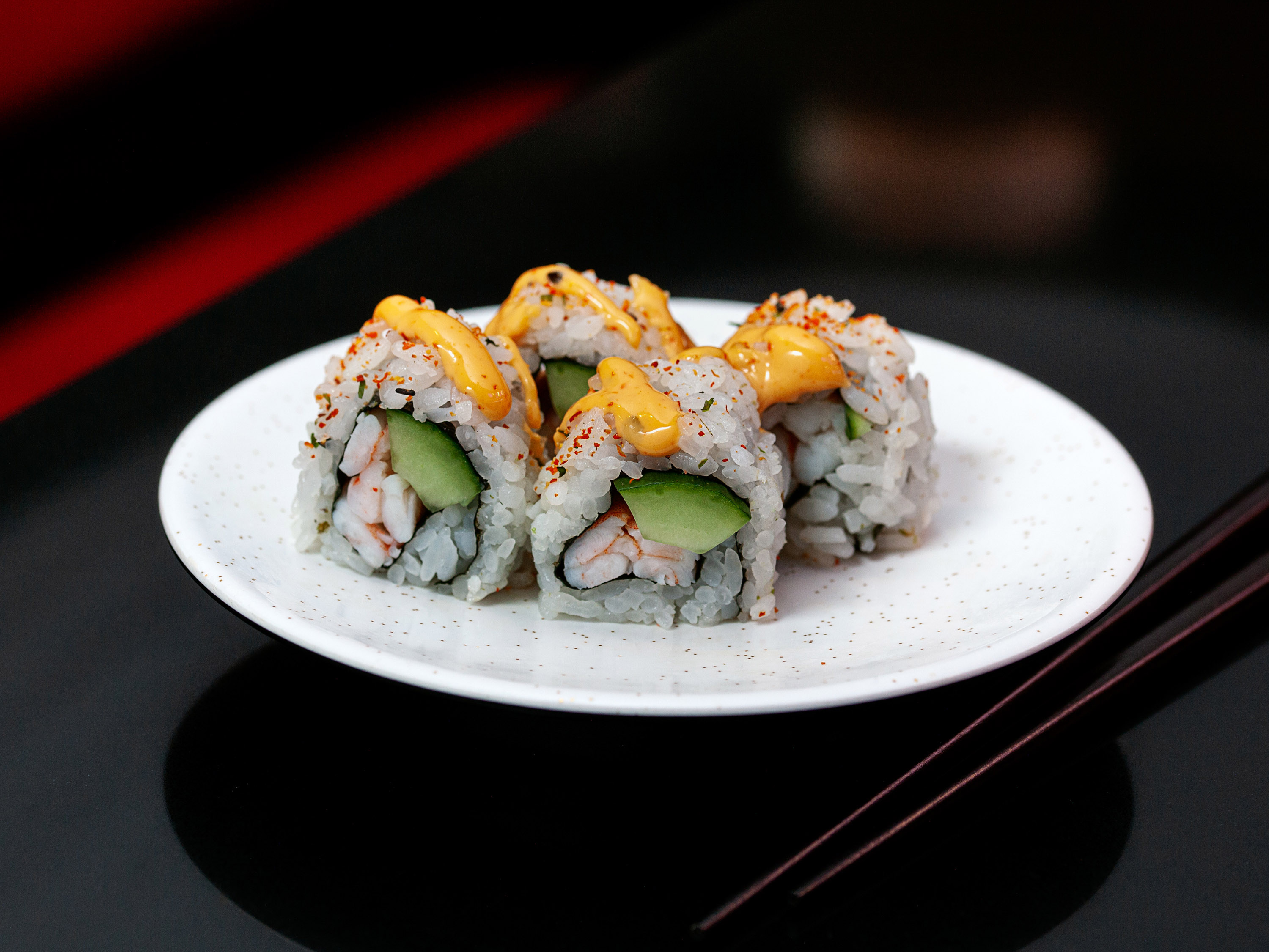 Order Spicy Shrimp Roll food online from Sushi Chiyo store, Clark County on bringmethat.com
