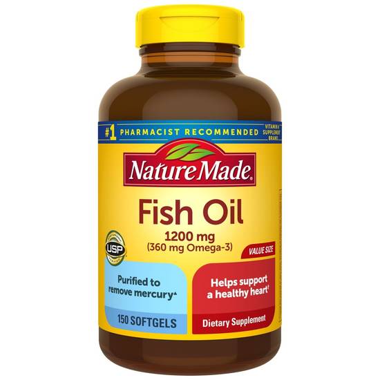 Order Nature Made Fish Oil 1200mg Softgels (150 ct) food online from Rite Aid store, Palm Desert on bringmethat.com