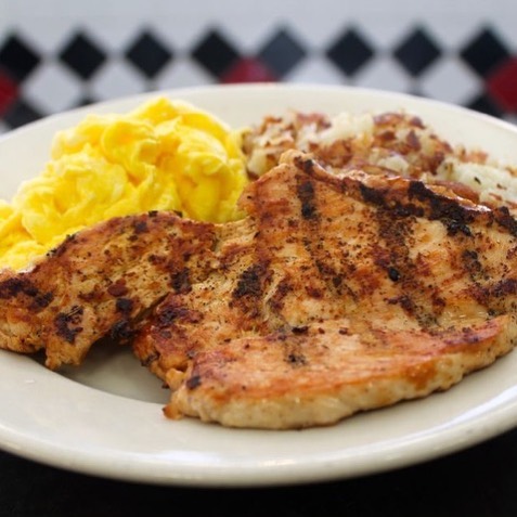 Order 2 Eggs with Chicken Breast food online from White Palace Grill store, Chicago on bringmethat.com