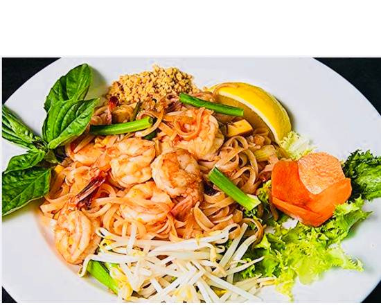 Order 40.Shrimp Pad Thai food online from Sakura Sushi & Thai Cuisine store, New York on bringmethat.com
