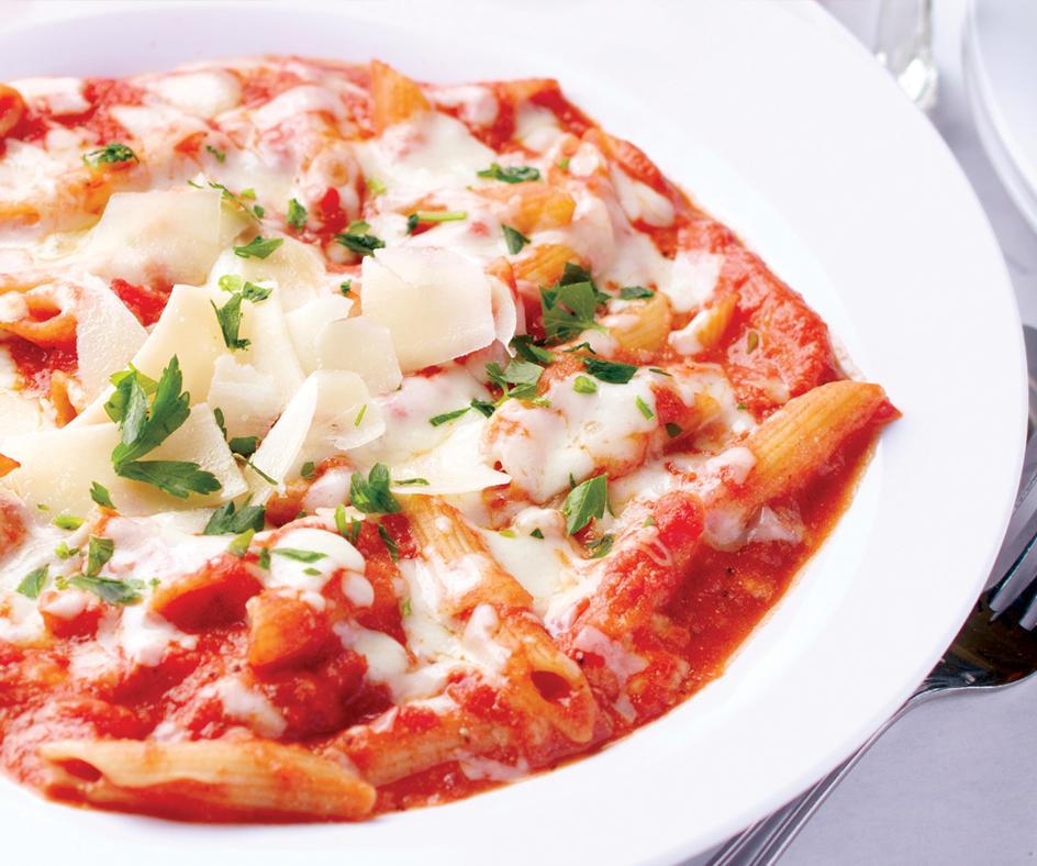 Order Three Cheese Baked Penne food online from Rosati's Pizza store, Omaha on bringmethat.com