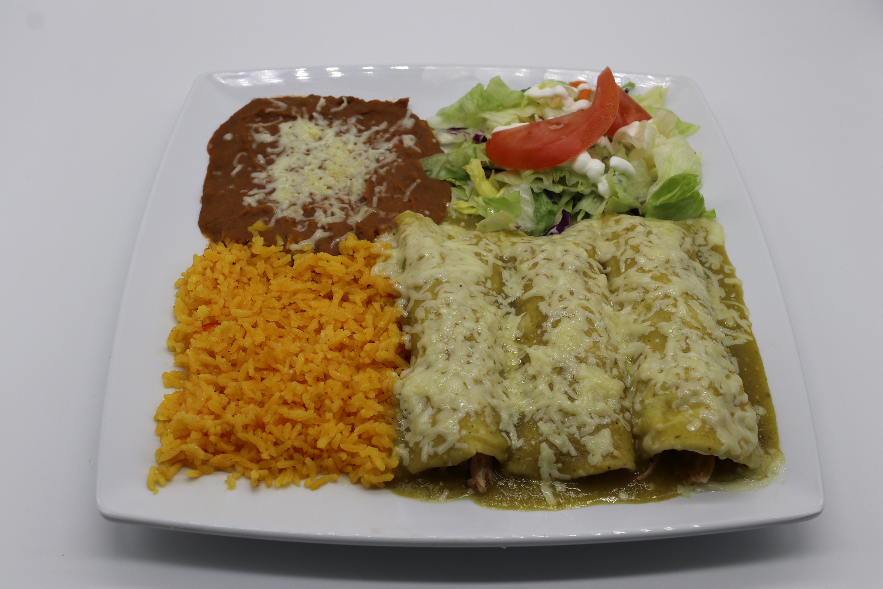 Order Green Enchiladas food online from Tequila Taqueria store, Livemore on bringmethat.com