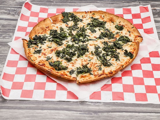 Order Spinach Alfredo Pizza food online from Eagle One Pizza store, Oklahoma City on bringmethat.com