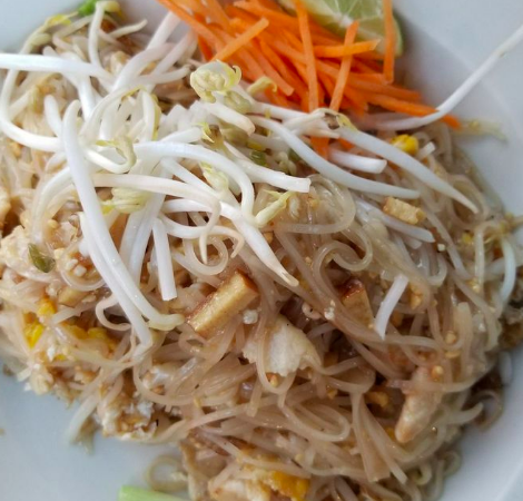 Order Pad Thai Noodles food online from T Thai store, Hoboken on bringmethat.com
