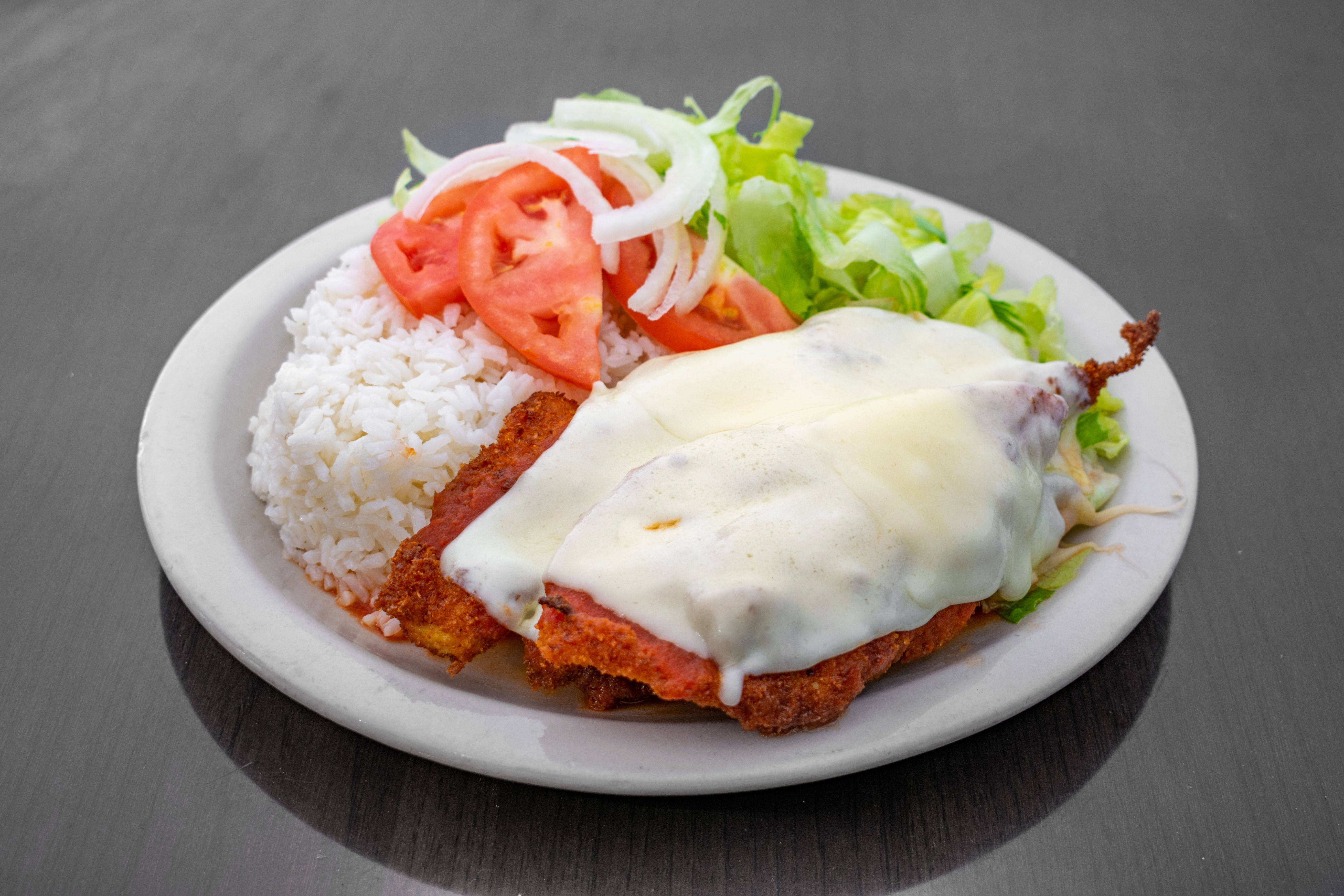 Order 12. Breaded Chicken Parmigiana Platter - Platters food online from Mega Pizza and Lunchonette store, Newark on bringmethat.com