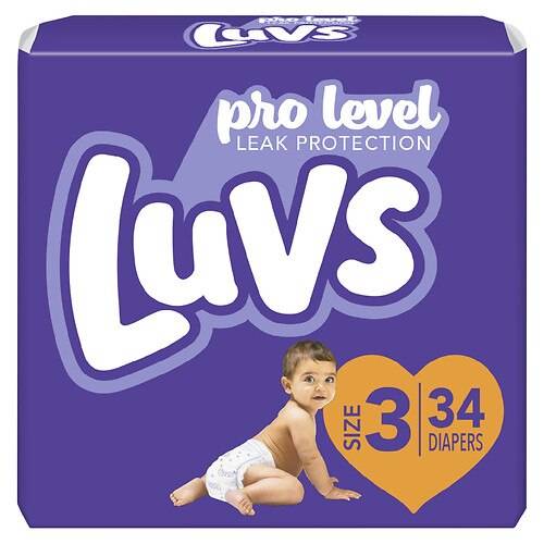 Order Luvs Pro Level Leak Protection Diapers Size 3 - 34.0 ea food online from Walgreens store, Battle Creek on bringmethat.com