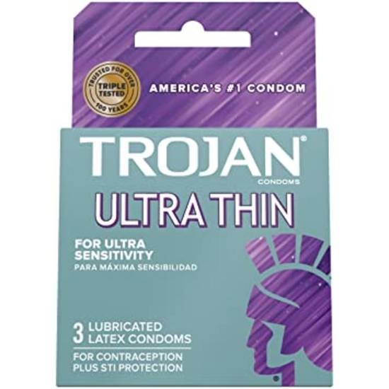 Order Trojan Condoms - Ultra Thin food online from IV Deli Mart store, Goleta on bringmethat.com