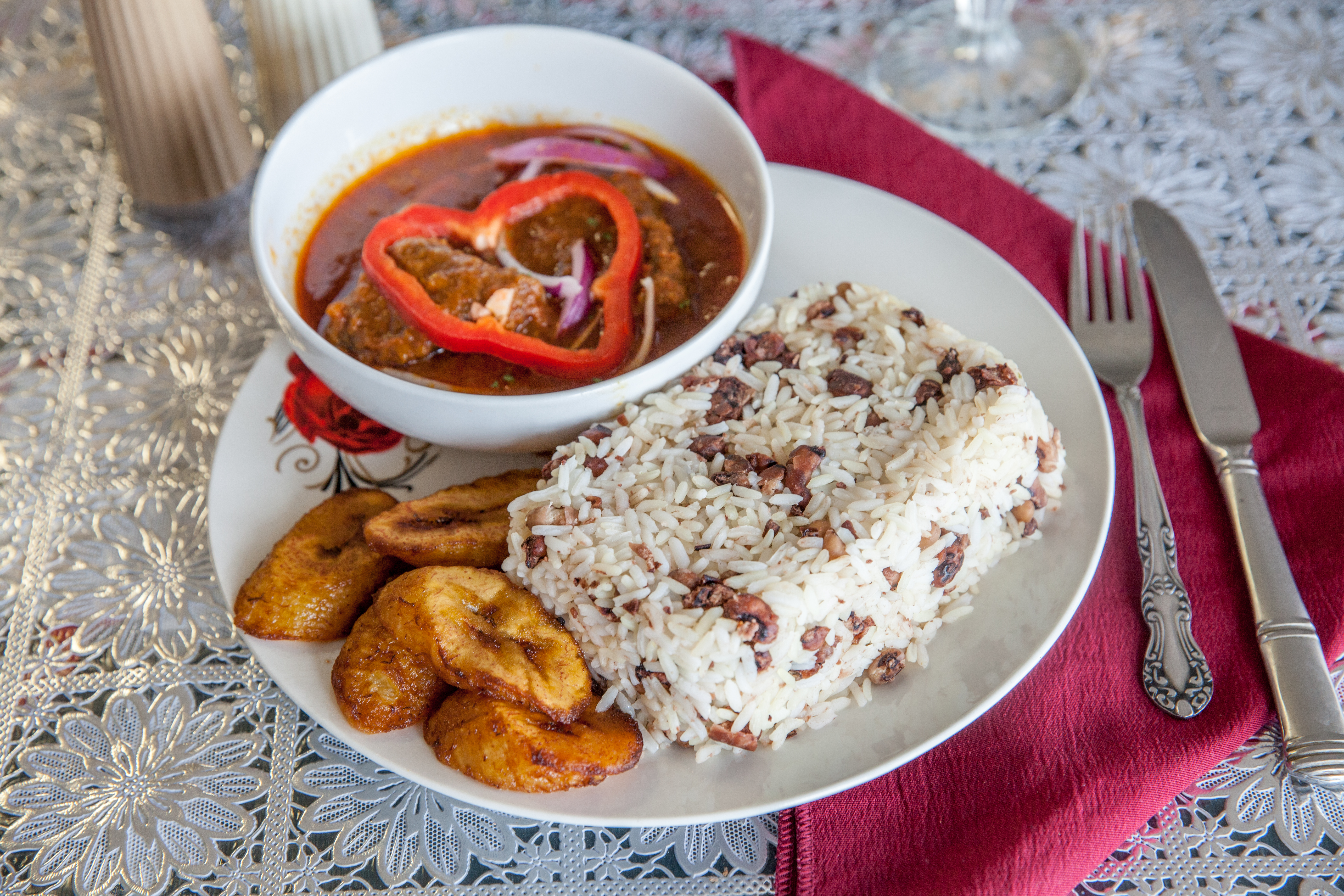 Order Rice and Beans Special food online from Intercontinental Nigerian Restaurant store, Columbus on bringmethat.com
