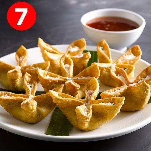 Order 7 Krab Rangoons food online from Huhot Mongolian Grill store, West Des Moines on bringmethat.com